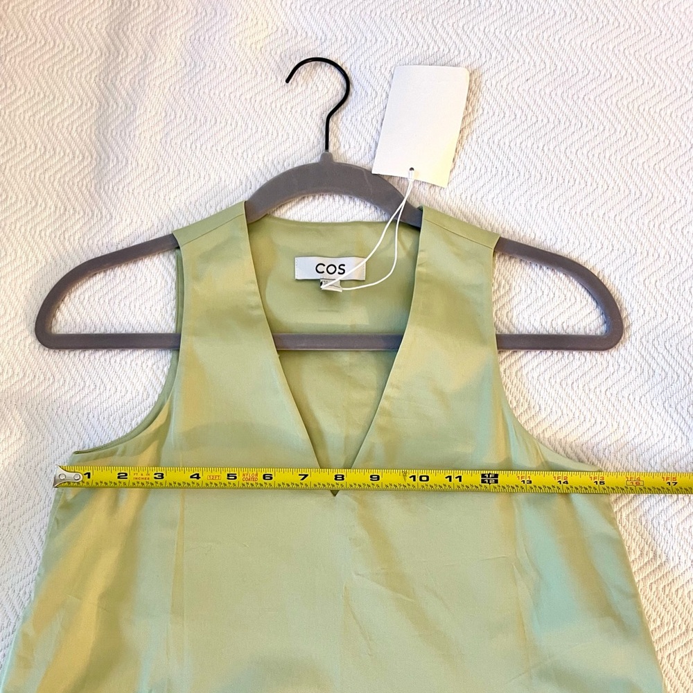 COS women’s pale lime green cotton swing dress. Size 2. NWT. - Picture 11 of 11